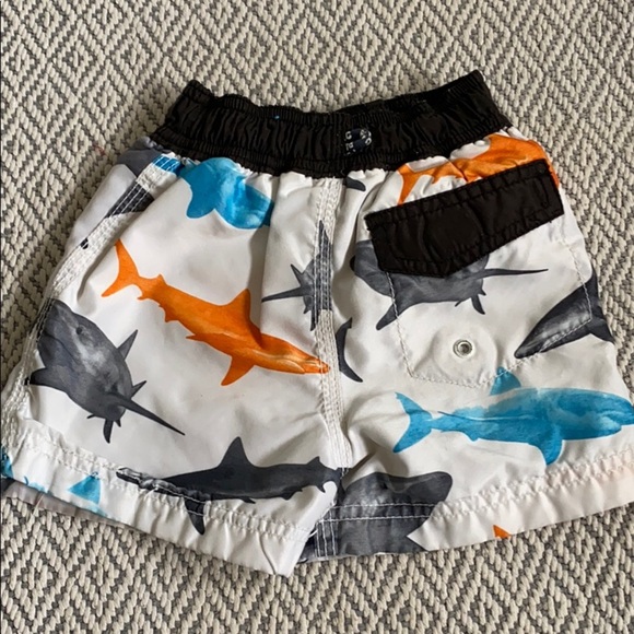 Sz 6-9 mo “Shark” Boardshorts - Picture 2 of 8